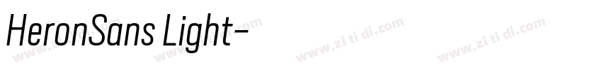 HeronSans Light字体转换